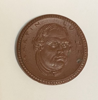 Germany - Eisenach - Coin - 1 Mark 1921 - MARTIN LUTHER - Porcelain Meissen