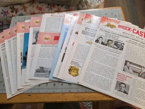 15 1970-1972 Brockway Trucks Brock-Caster News Letters 4 Pages Each