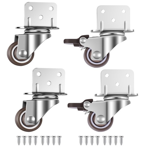 4 Klein Lenkrollen Rollen FüR MöBel ? 25Mm Mit Bremse M-image