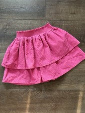 Mini Boden Pink Tired Corduroy Skirt Girls Size 7-8 Yr