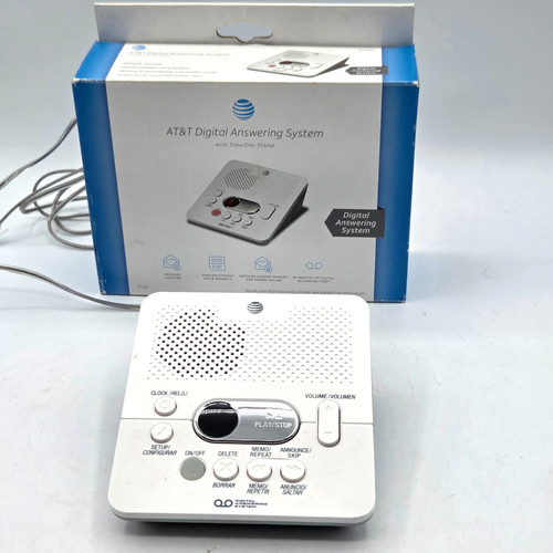 AT&T 1740 60 Min Record Time Digital Answering System White NO  ADAPTER