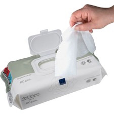Abena Large Adult Wet Wipes Incontinence Unscented 20x27cm size wipes 1 Pack 80