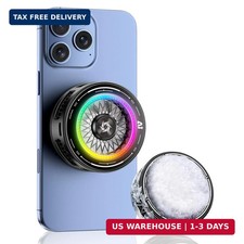 Magnetic Gaming PhoneCooler,Phone Cooling Fan with RGB Lights, Cell Phone Radiat