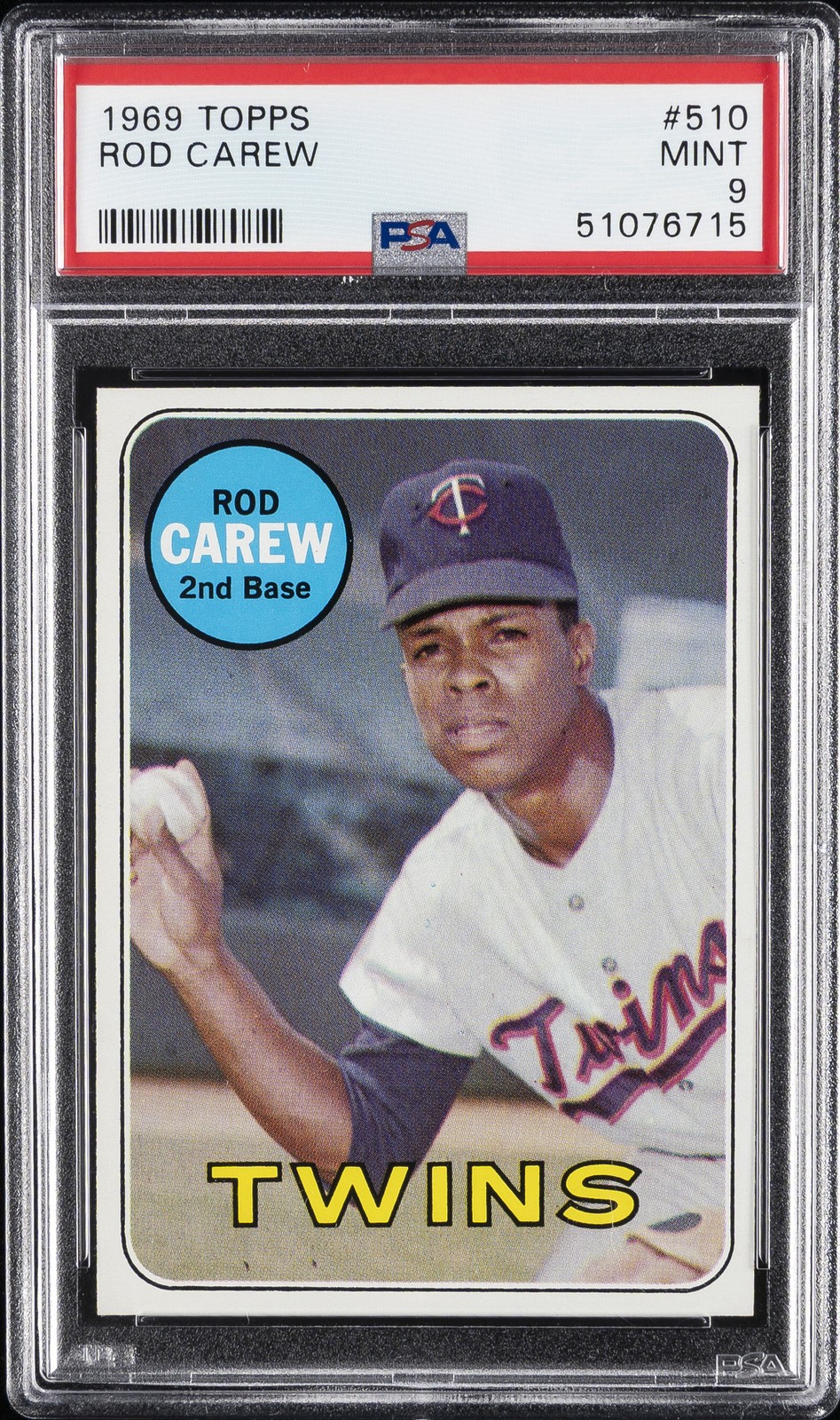 1969 TOPPS #510 ROD CAREW PSA 9