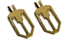 Pro-One Performance 500752TIN Moto V1 Billet Footpeg-Gold Titanium