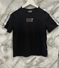 Image of EA7 Emporio Armani Black T-Shirt Size Large Juniors/12 years