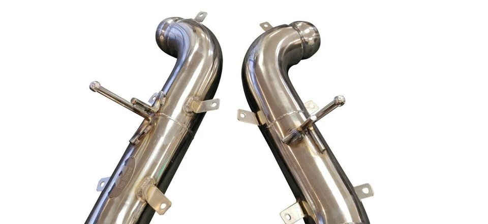 Se adapta a McLaren MP4-12C 12-14 HFC 200 celdas de alto flujo Cat Down Pipes Foto 2 de 4