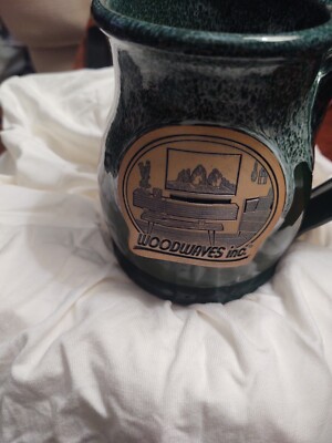 Deneen 2016 Illustrator Advertising Woodwaves inc. Green Engraved Mug