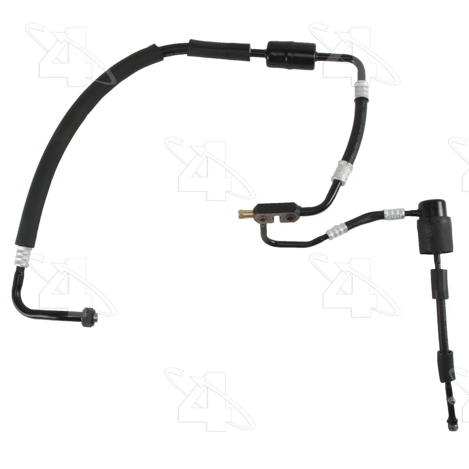 Conjunto de manguera de succión/descarga de refrigerante de aire acondicionado 4 estaciones para Ford F-250 1989-1993 Foto 2 de 4