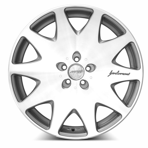 19x8.5 MRR HR3 5x108 +35 Silver Machine Face Wheels (Set of 4) - Picture 2 of 3