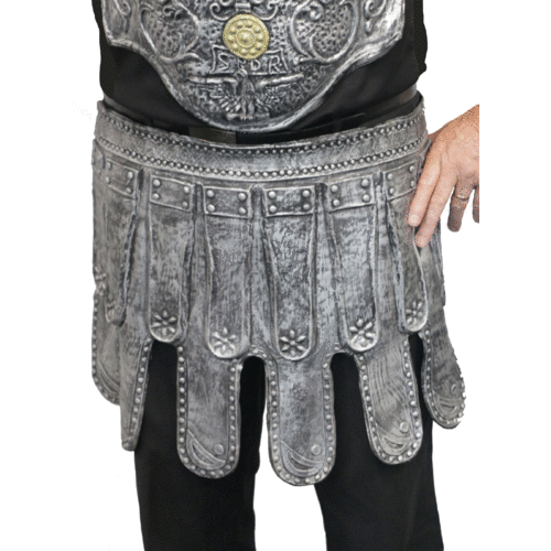 Latex Roman Gladiator Skirt Spartan Greek Roman Egyptian Mens Costume Accessory - Picture 2 of 2