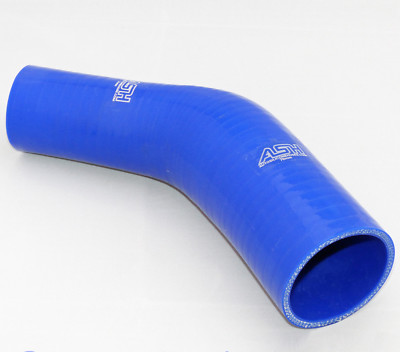 45° Grad, Reduzierbogen, 76mm > 60mm, Reduzierung, Silikonschlauch - BLAU