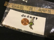 Sterling Birthstone Boy  - Charm Pendant Green