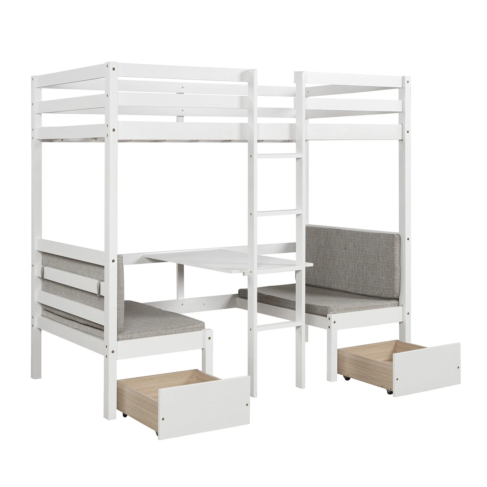 Wooden White Bunk Bed Frames