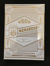 White Gold Monarch v2 Playing Cards - Theory11