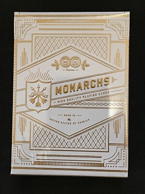 White Gold Monarch v2 Playing Cards - Theory11