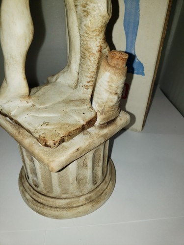 Vintage Sicilian Gold Decanter Replica of David Statue WITH BOX 15½ Michelangelo - Picture 6 of 13