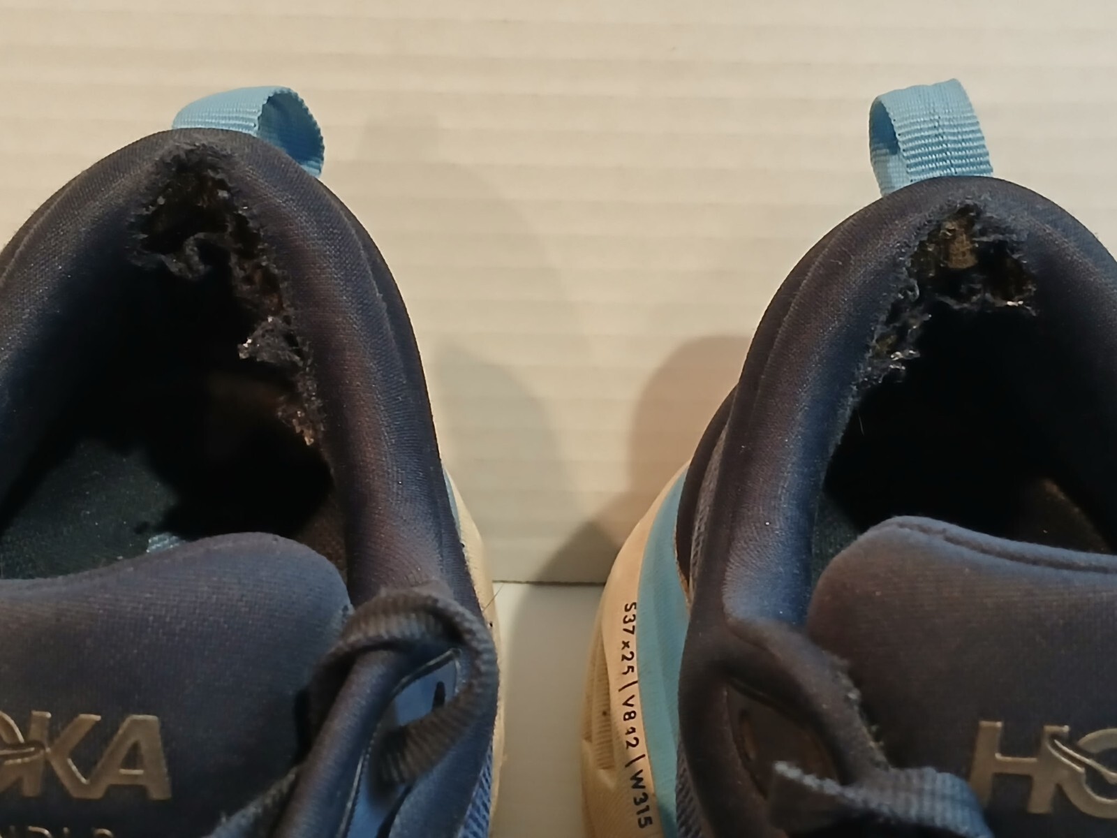 (10) Blue Hoka Bondi Running Shoes  thumbnail 3