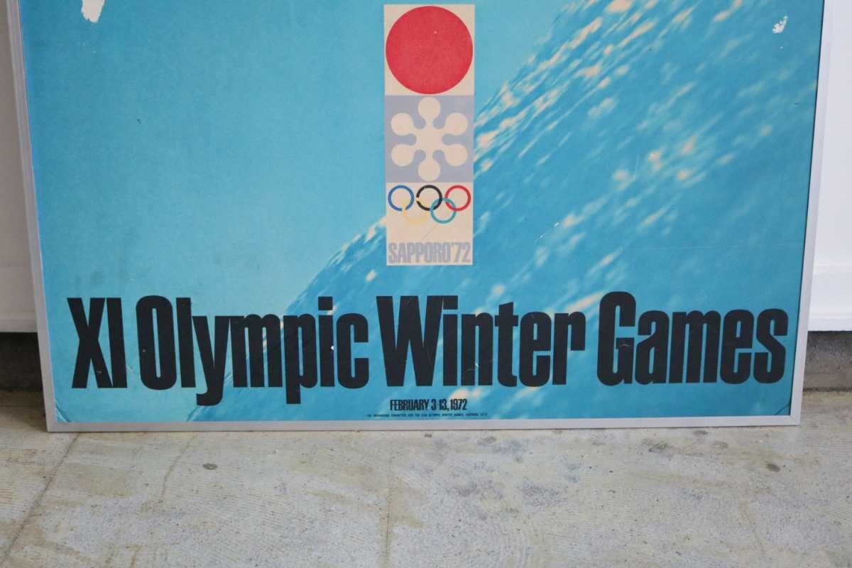 Sapporo Olympics 1972 Winter Poster Panel Alpine Skiing Design