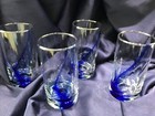 6 BLUE RIBBON IMPRESSIONS BEVERAGE GLASSES by LIBBEY GLASS never used excellent! — photo 1