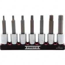 Proto Hex Bit Socket Set 38 Drive 7 Pc 18 To 38 Hex J4990r7sae Proto Hex Bit Socket Set 38 Drive 7 Pc 18 To 38 Hex J4990r7sae