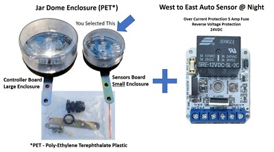  24V 5Amp West East Auto Sensor DIY PV Panel Sun Tracking Controller + Enclosure
