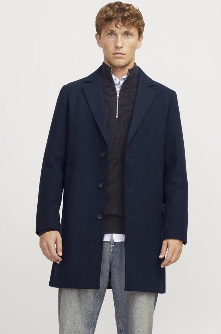 New Jack Jones Wool Blend XL Trench Coat RRP £100 UK