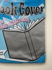 Fabric Book Covers Reusable One Size Fits All Stretchable Silver/Gray