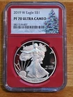 2019-W AMERICAN SILVER EAGLE $1 PF70 ULTRA CAMEO 1 OZ .999 FINE SILVER