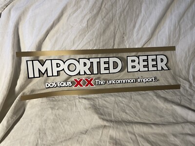 Dos Equis XX Thix Plastic Display Adhesive Sign Decal 22'' x 6.25'' Lot of 5