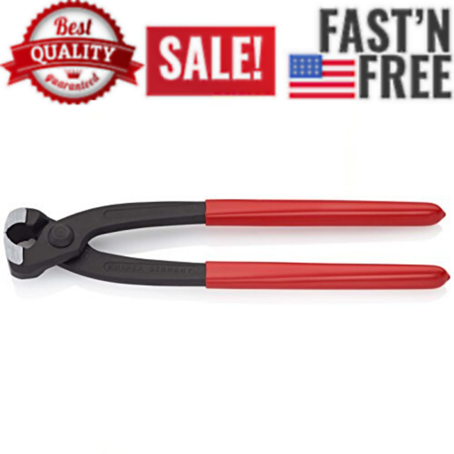 8.75" Ear Clamp Pliers Front Jaw Only With plastic coated handles