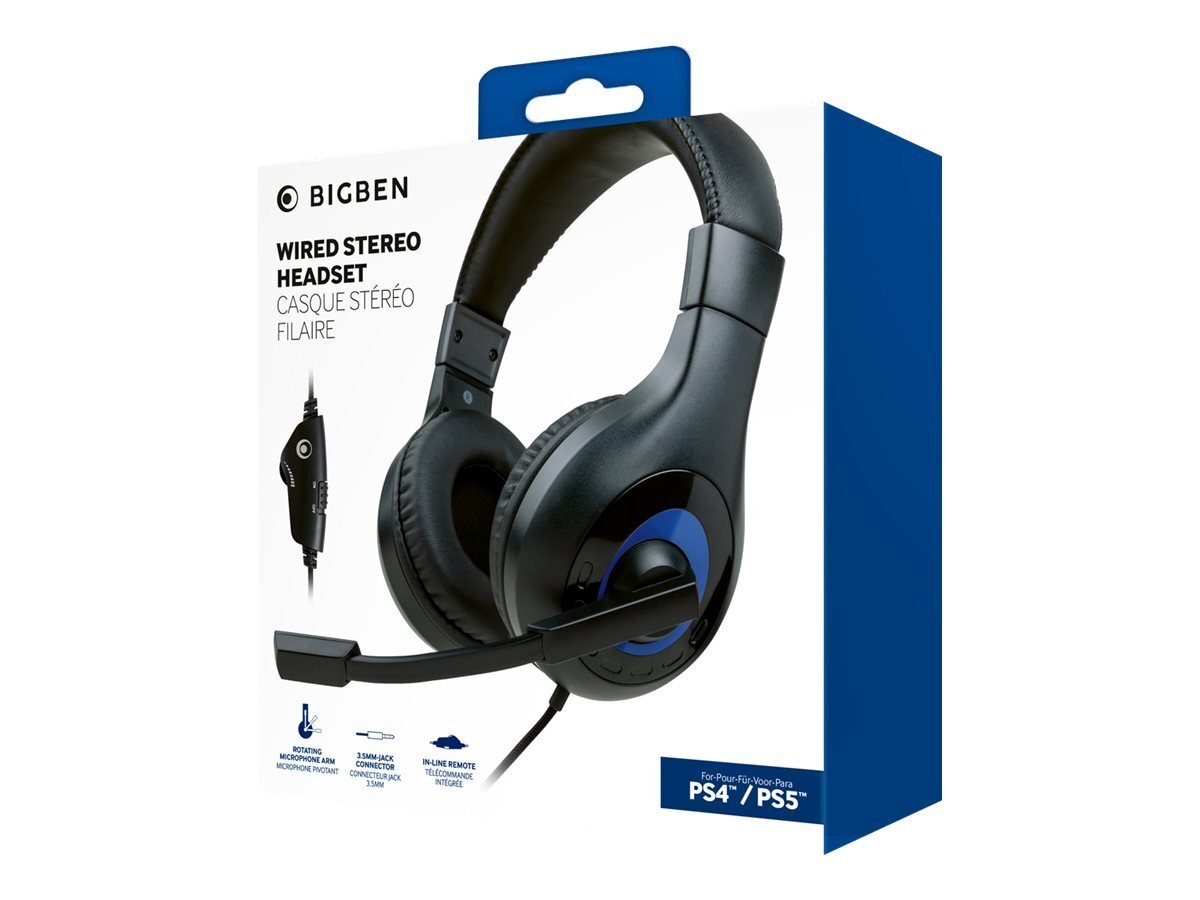 Casque gaming V1 noir Bigben pour PS4 et PS5 - Matériel officiel neuf