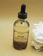Beaute De Provence Rose Multi-Use Oil Hair, Nail And Body Oil 4 oz New 
