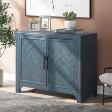 Accent Cabinet Wooden Sideboard Buffet Cabinet with Doors and Adjustable Shelf