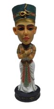 Egyptian Figurine Bobblehead Nerfertiti Resin 6.5" tall NIB