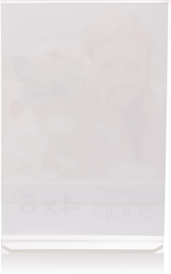 Set of 12 Snap - 4"X6" Clear Acrylic Self Standing Photo Frames - Perfect for Sh - Image 4 of 4