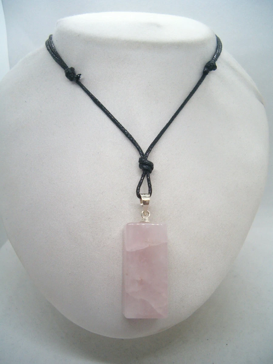 Ciondolo a cuore molto grande in quarzo rosa in argento sterling 925 - fatto a mano 80x94mm - pietra preziosa naturale di quarzo rosa tenue - collana - Italia
