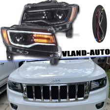 LED Projector Headlights For 2011-2013 Jeep Grand Cherokee w/Start-up Sequential