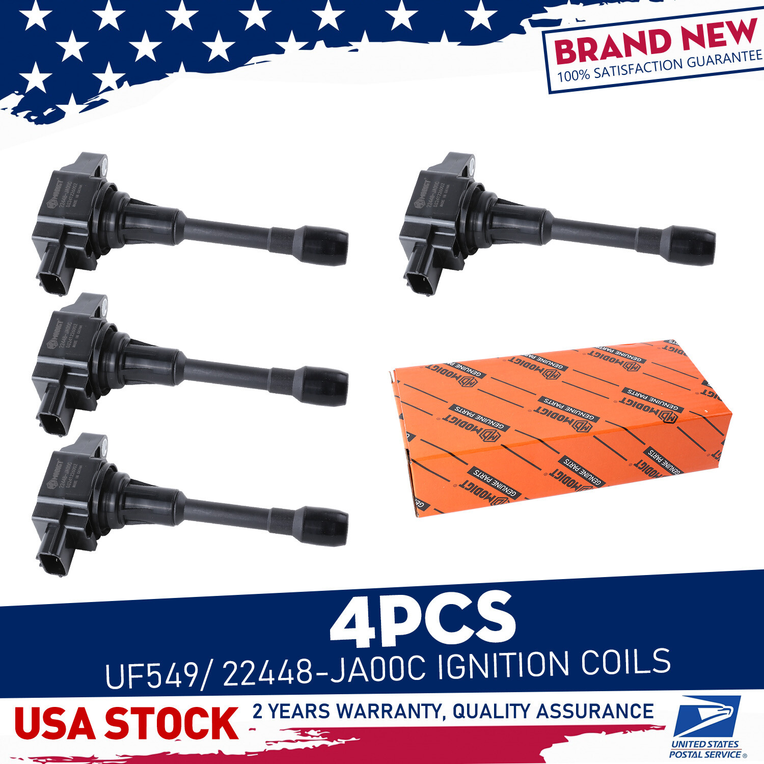 Ignition Coils UF549/22448-JA00C 4pcs For Nissan Nissan Versa L4 1.8L 2007-2011