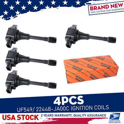 Ignition Coils UF549/22448-JA00C 4pcs For Nissan Nissan Versa L4 1.8L 2007-2011