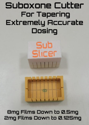 SubSlicer Suboxone Cutter 8/2mg Strips Exact Dose Tapering W/ Razor