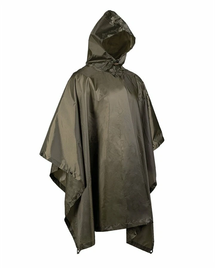 Poncho Impermeabile Militare Mimetico - Telo Ripstop Per Campeggio Ed Escursionismo