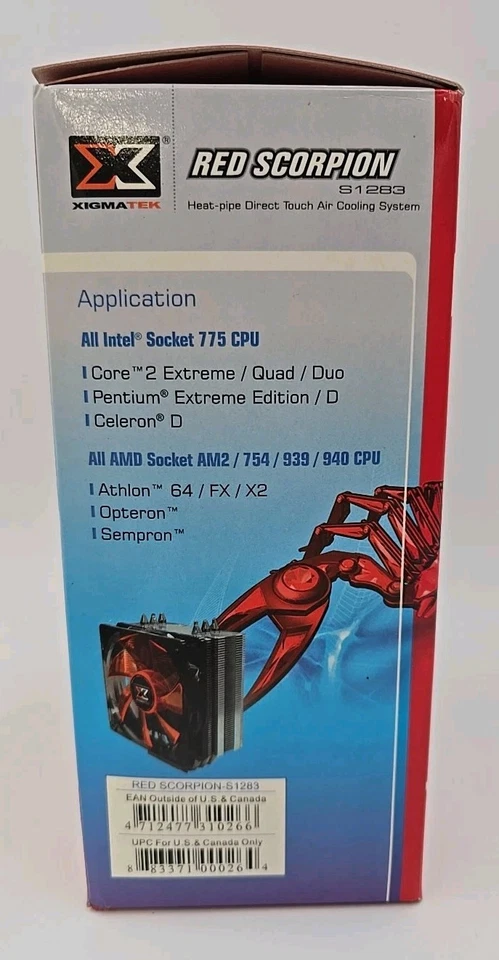 Xigmatek Red Scorpion SD1283 - Heat-Pipe Direct Touch Air Cooling System - Image 4 of 4