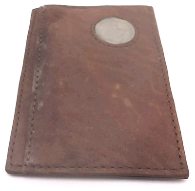 Vintage Authentic American Bison Leather Wallet w/ Buffalo Nickel Card Holder