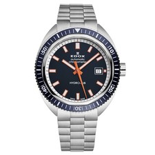 Edox Mens Hydrosub Blue Dial SS Bracelet Auto...