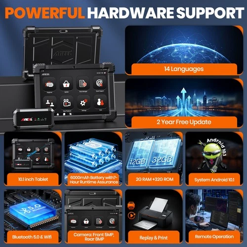 ANCEL X7 All System Bidirectional OBD2 Scanner TPMS SRS DPF Diagnostic Tool