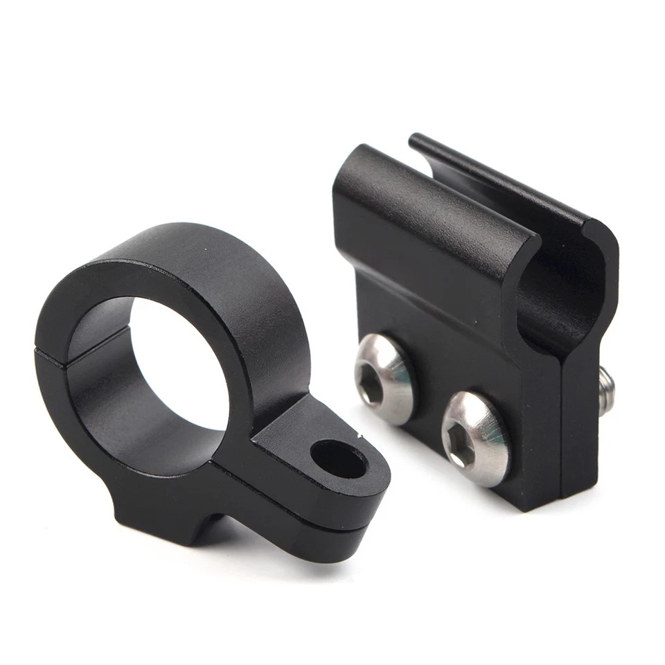 Guía de abrazadera de manguera de línea de freno delantero CNC negro para Honda CR80R CR85R CR125R CR250R Foto 3 de 4