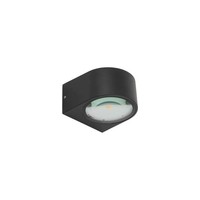Led Wandleuchte AußEn Up Down Schwarz Aluminium Glas H:6 Cm IP54 Hof Wandlampe