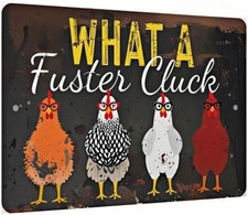 Metal Chicken Coop Sign   Vintage Farmhouse Decor, Humorous Hen House Sign, Su