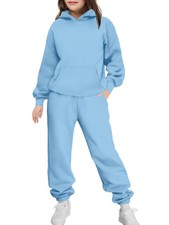 Girls Tracksuits Fall 2 Piece Outfits Long Sleeve Oversized Sweatshirts and J...